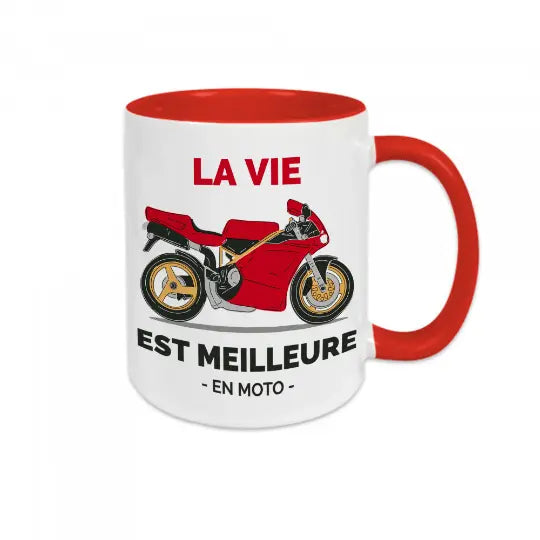 Mug céramique - La vie est meilleure en moto