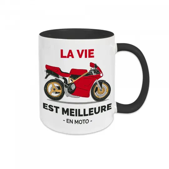 Mug céramique - La vie est meilleure en moto