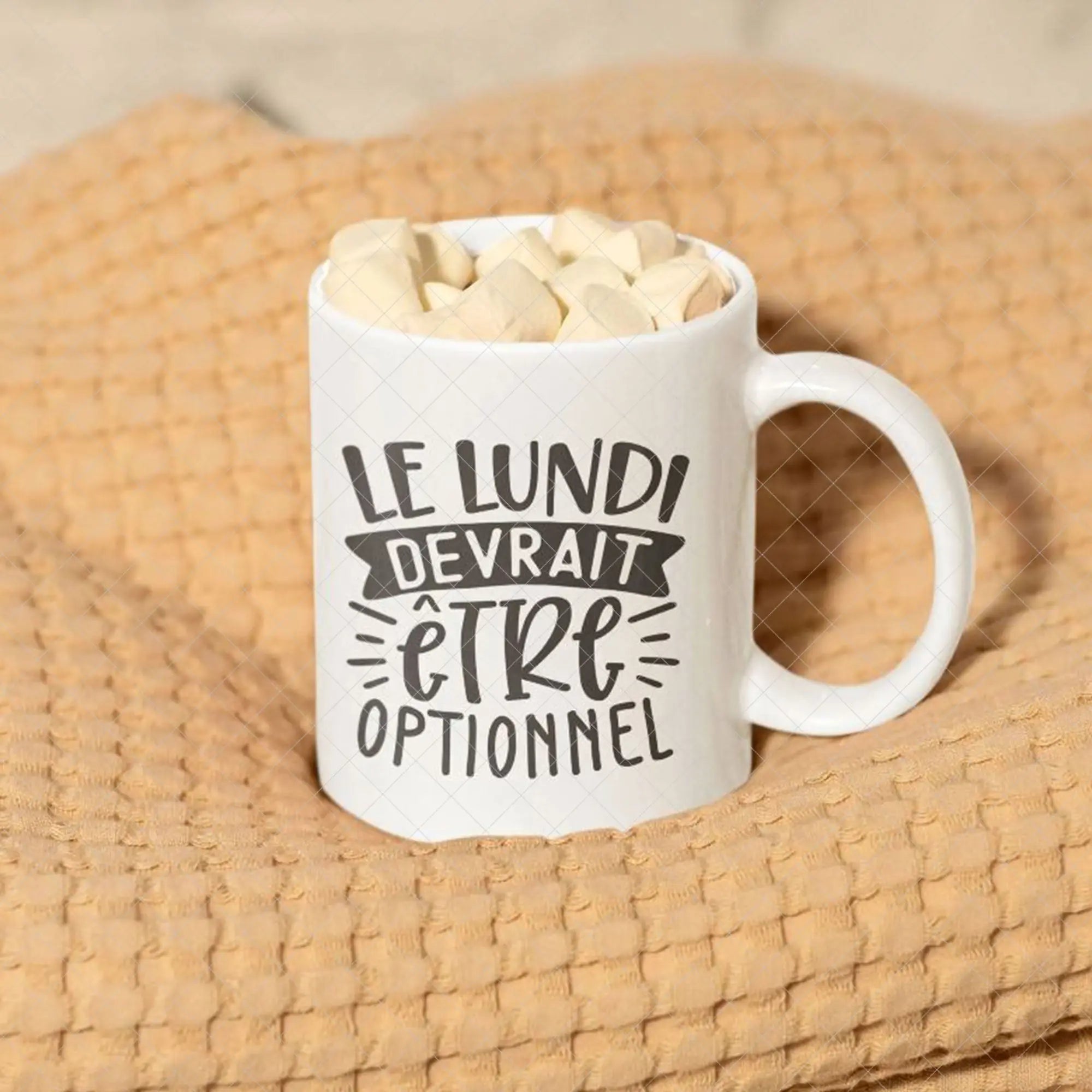 Mug céramique Le lundi devrait être optionnel Encre et Créations