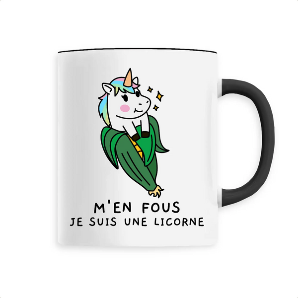 Mug céramique - M'en fous je suis une licorne