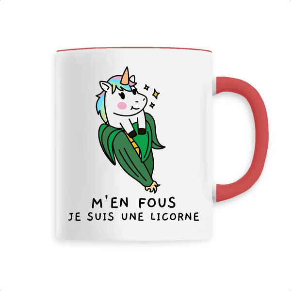 Mug céramique - M'en fous je suis une licorne