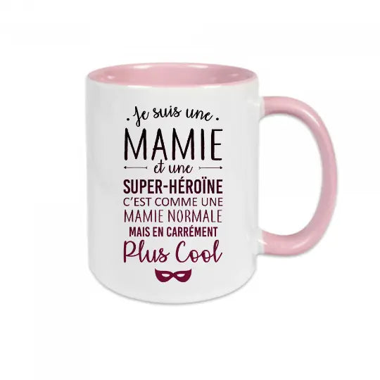 Mug céramique - Mamie et super-héroïne