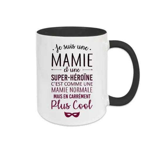 Mug céramique - Mamie et super-héroïne