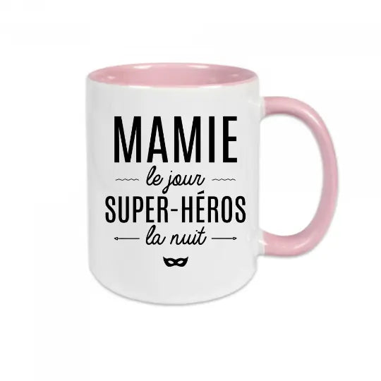 Mug céramique - Mamie le jour, super-héros la nuit