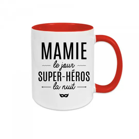 Mug céramique - Mamie le jour, super-héros la nuit