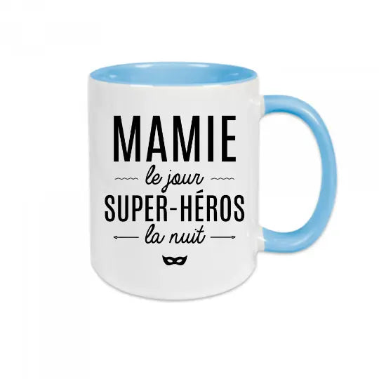 Mug céramique - Mamie le jour, super-héros la nuit