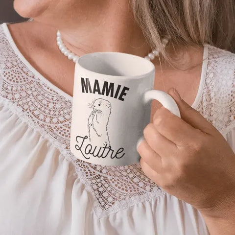 Mug céramique - Mamie loutre