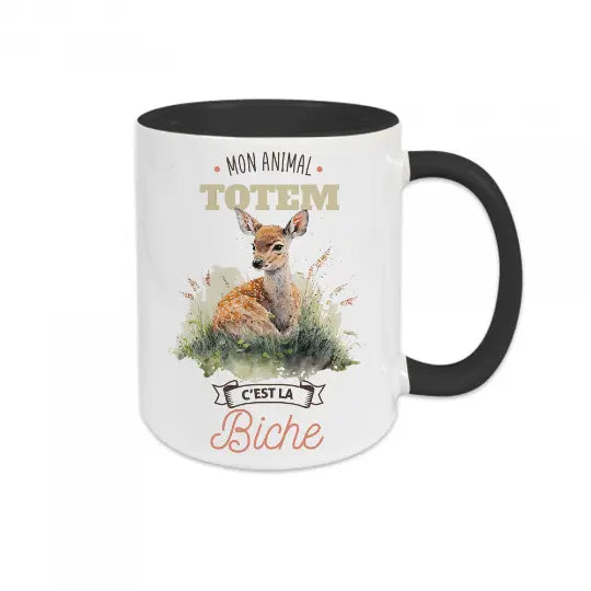 Mug céramique - Mon animal totem c'est la biche