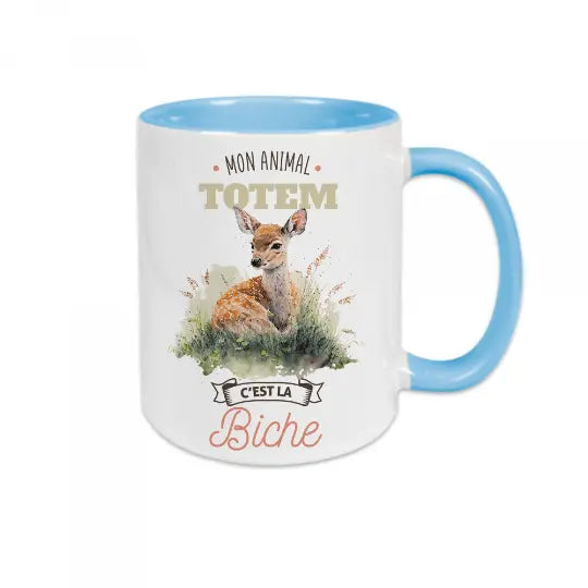 Mug céramique - Mon animal totem c'est la biche