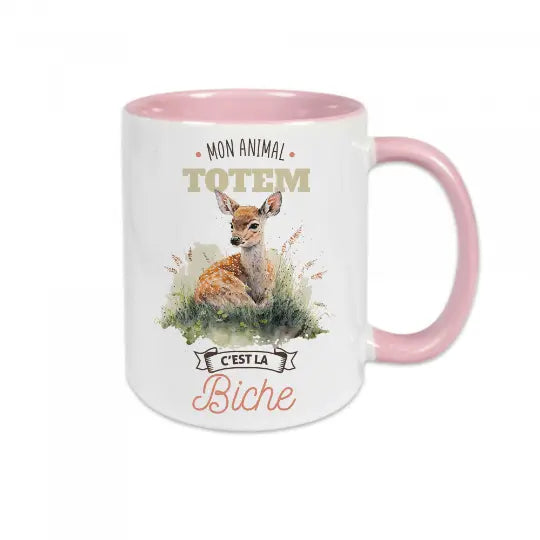 Mug céramique - Mon animal totem c'est la biche