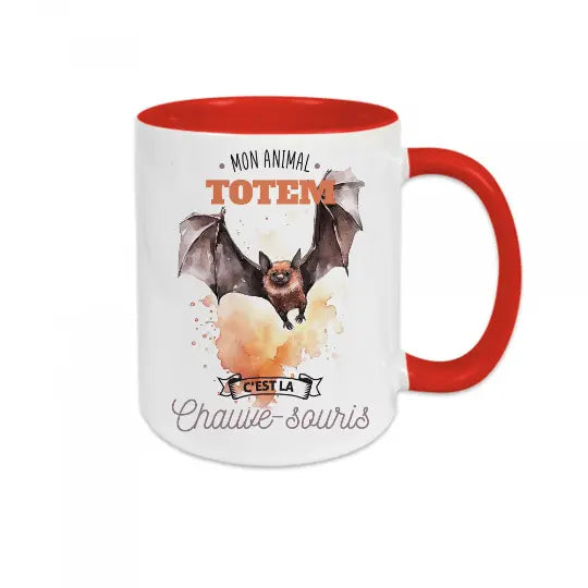 Mug céramique - Mon animal totem c'est la chauve-souris