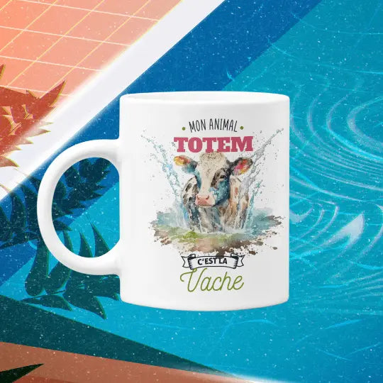 Mug céramique - Mon animal totem c'est la vache