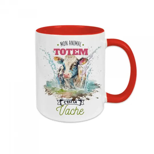 Mug céramique - Mon animal totem c'est la vache