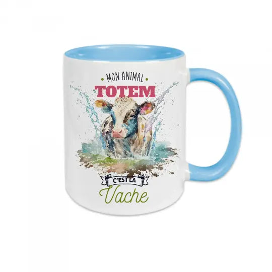 Mug céramique - Mon animal totem c'est la vache