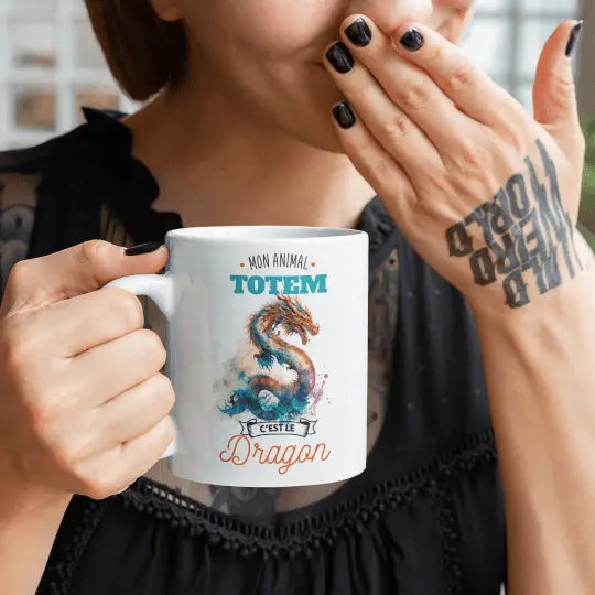 Mug céramique - Mon animal totem c'est le dragon