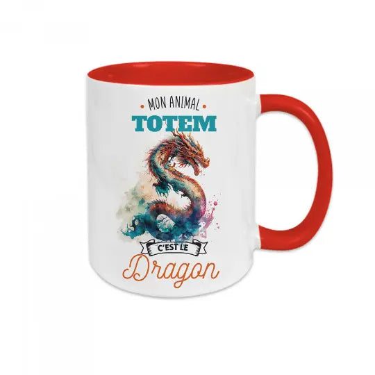 Mug céramique - Mon animal totem c'est le dragon