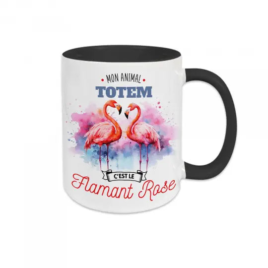 Mug céramique - Mon animal totem c'est le flamant rose