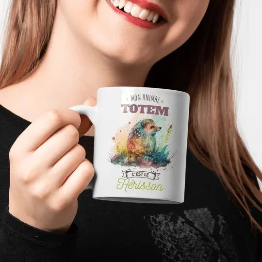 Mug céramique - Mon animal totem c'est le hérisson