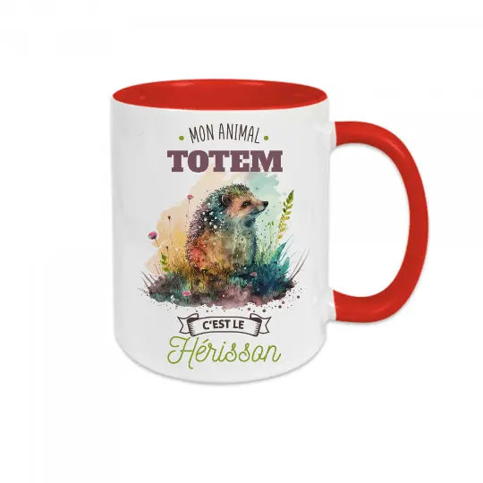 Mug céramique - Mon animal totem c'est le hérisson