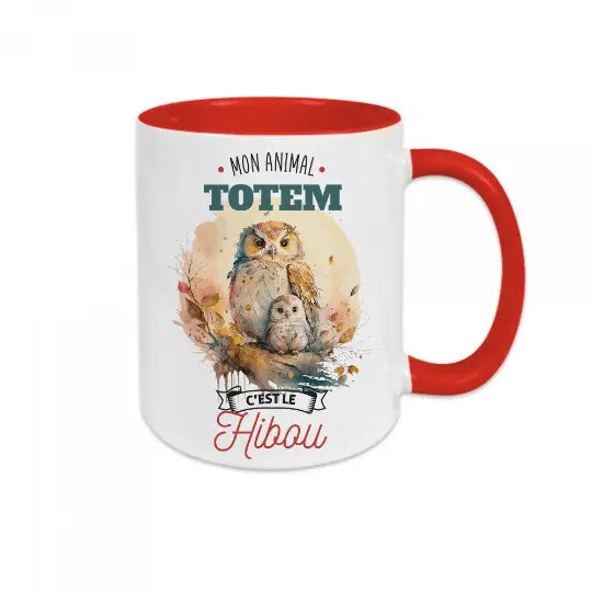 Mug céramique - Mon animal totem c'est le hibou