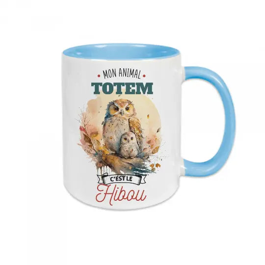 Mug céramique - Mon animal totem c'est le hibou