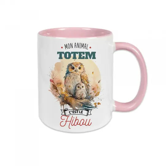 Mug céramique - Mon animal totem c'est le hibou