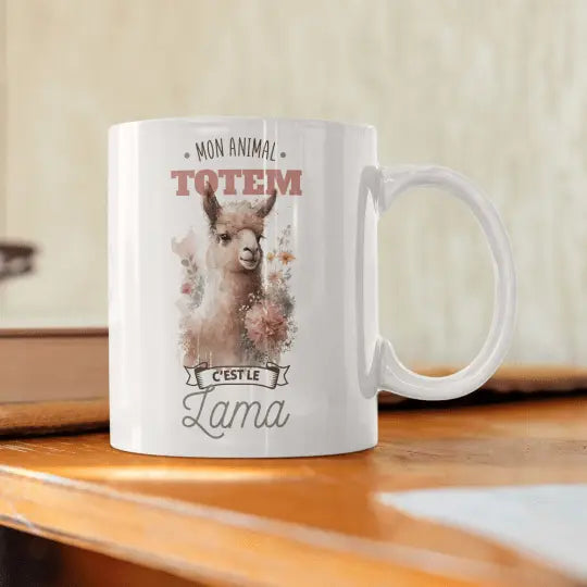 Mug céramique - Mon animal totem c'est le lama