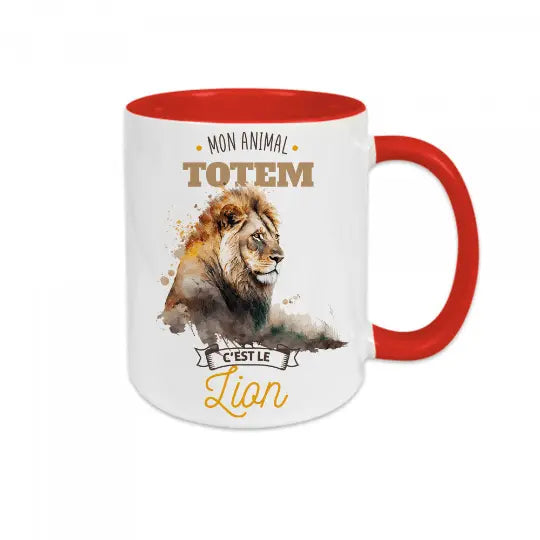 Mug céramique - Mon animal totem c'est le lion