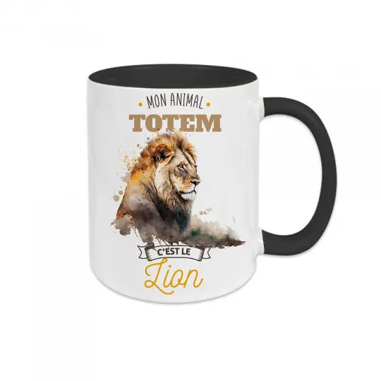 Mug céramique - Mon animal totem c'est le lion