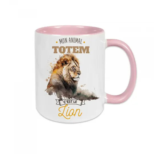 Mug céramique - Mon animal totem c'est le lion