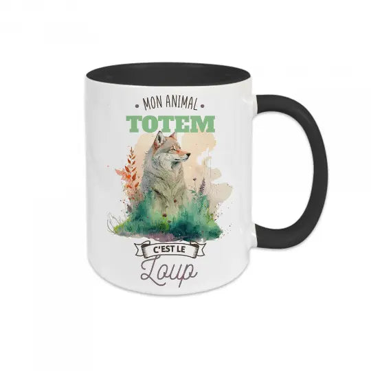 Mug céramique - Mon animal totem c'est le loup