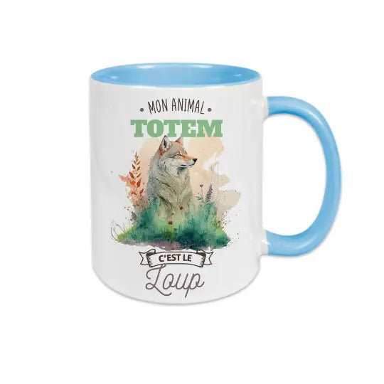 Mug céramique - Mon animal totem c'est le loup