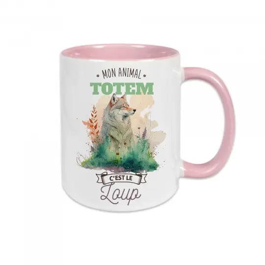 Mug céramique - Mon animal totem c'est le loup