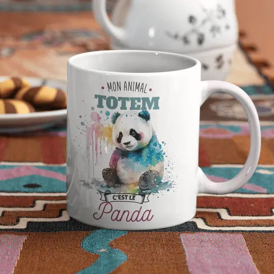 Mug céramique - Mon animal totem c'est le panda