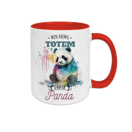 Mug céramique - Mon animal totem c'est le panda