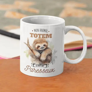 Mug céramique - Mon animal totem c'est le paresseux