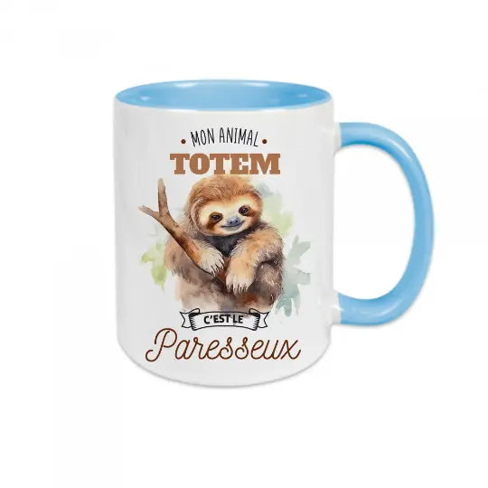 Mug céramique - Mon animal totem c'est le paresseux