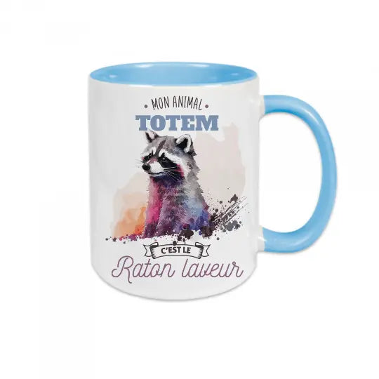 Mug céramique - Mon animal totem c'est le raton laveur