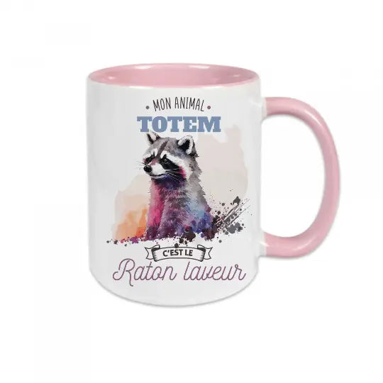 Mug céramique - Mon animal totem c'est le raton laveur