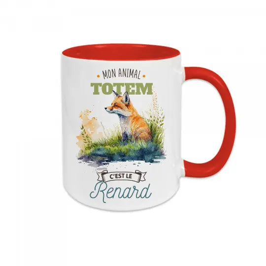 Mug céramique - Mon animal totem c'est le renard