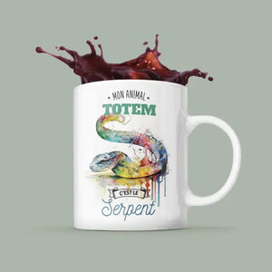 Mug céramique - Mon animal totem c'est le serpent