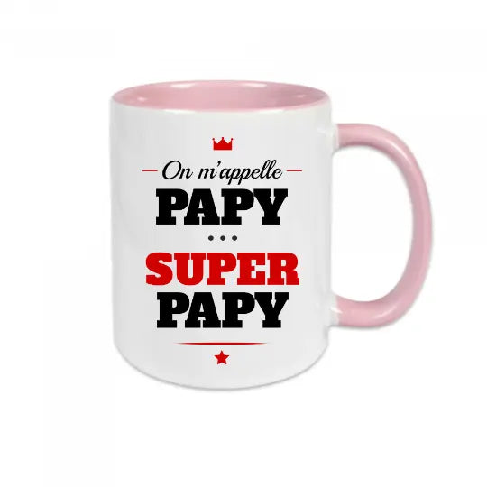 Mug céramique - On m'appelle papy, super papy