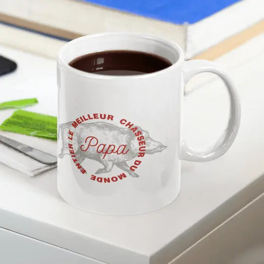 Mug céramique - Papa meilleur chasseur du monde