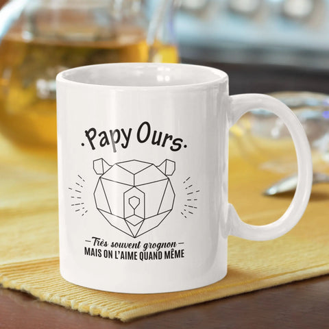 Mug céramique - Papy Ours, parfois grognon