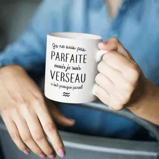 Mug céramique - Pas parfaite mais verseau