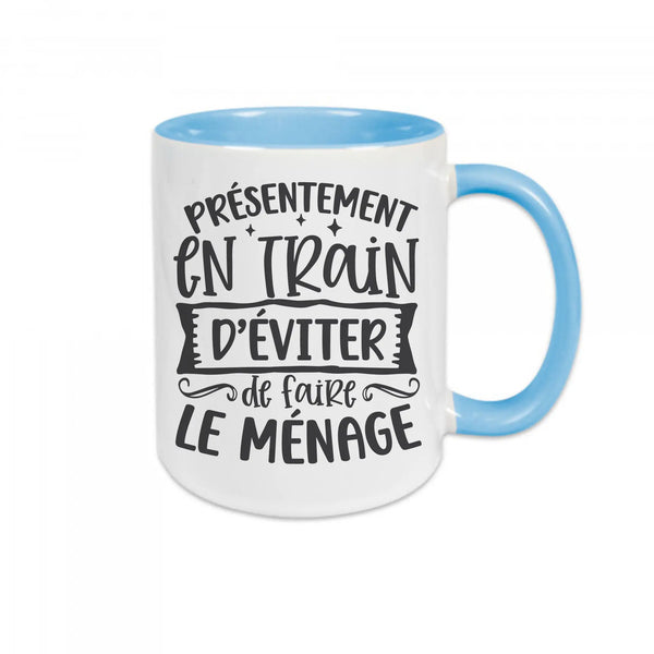 Mug céramique - Présentement en train d'éviter de faire du ménage Encre et Créations