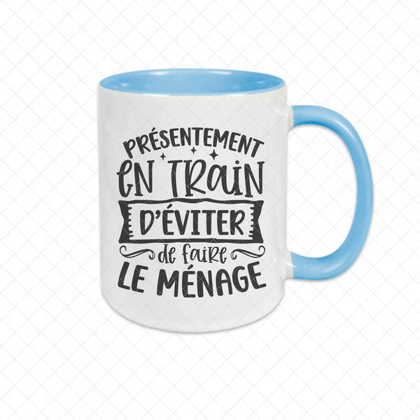 Mug céramique Présentement en train d'éviter de faire du ménage Encre et Créations