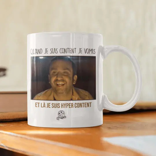 Mug céramique - Quand je suis content je vomis