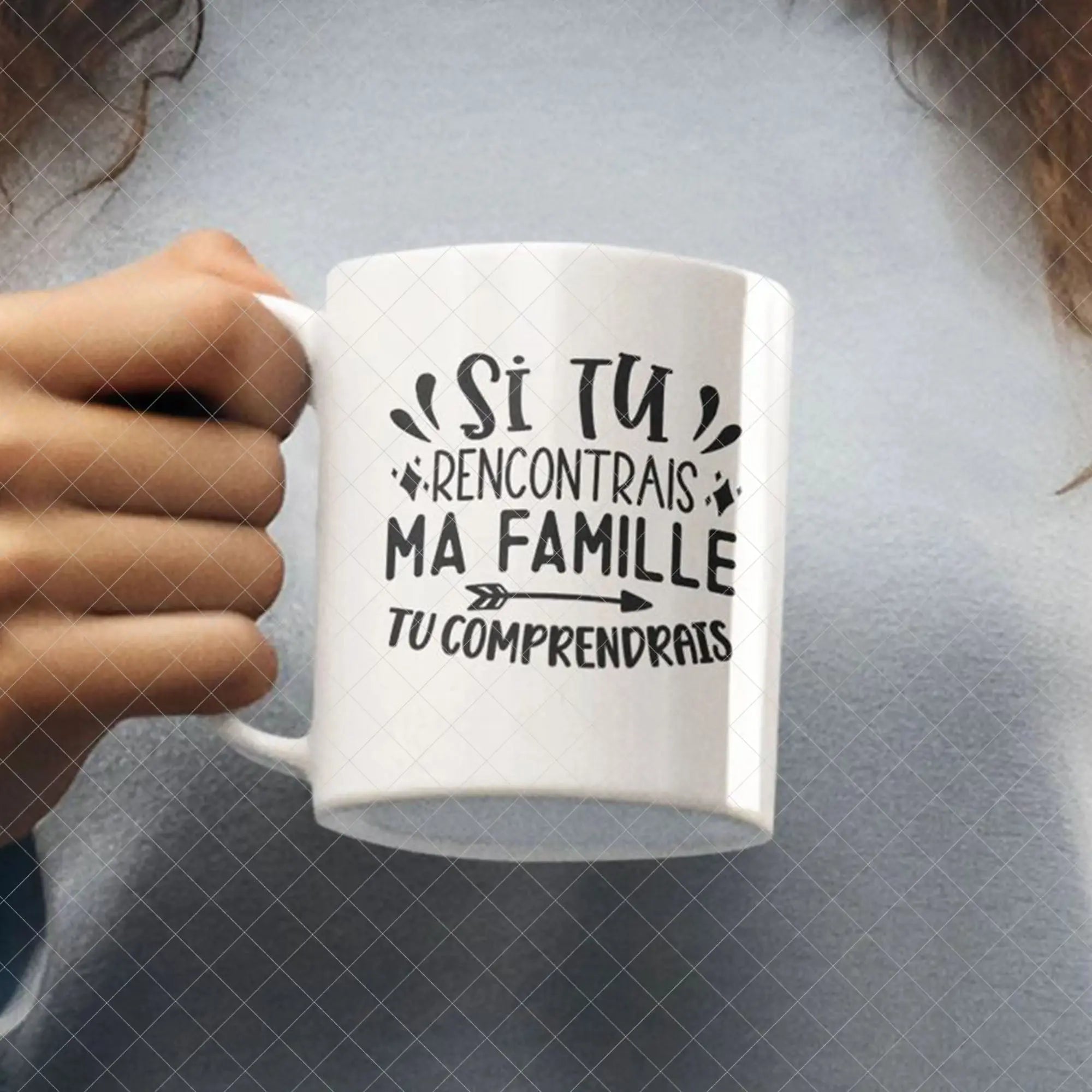 Mug céramique Si tu rencontrais ma famille Encre et Créations