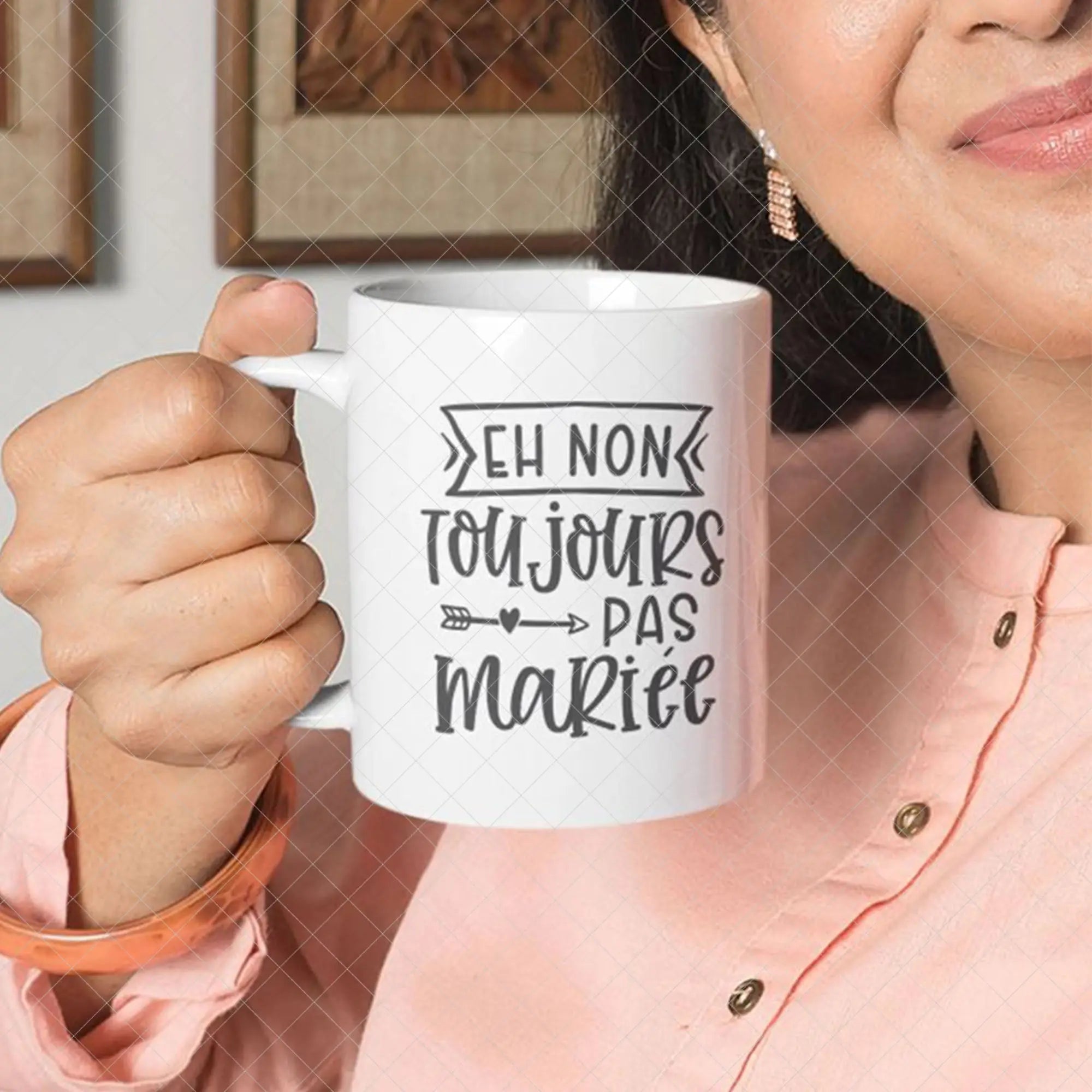 Mug céramique Toujours pas mariée Encre et Créations